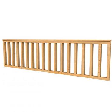 Hekwerk recht douglas type C, 278,5 x 73 cm, onbehandeld.