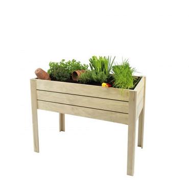 Minigarden op poten grenen 80 x 100 x 50 cm (HxBxD), groen geïmpregneerd.