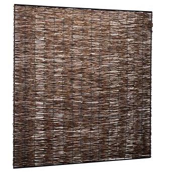 Wilgentenenscherm fijn, met ijzeren frame, 180 x 180 cm.