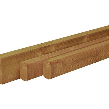 Douglas geschaafde regel 4,5 x 7,0 x 400 cm, groen geïmpregneerd.