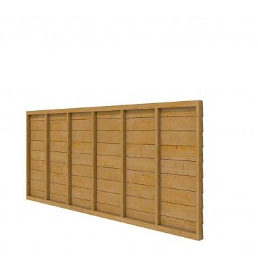 Douglas wandpakket t.b.v. enkelzijdige wand kapschuur Comfort 371x162 cm, groen geïmpregneerd.