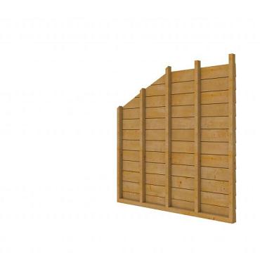 Douglas wandpakket t.b.v. enkelzijdige zijwand kapschuur Comfort, groen geïmpregneerd.