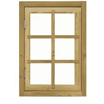 Douglas 6-ruits uitzetraam, 89,8 x 70,3 cm, groen geïmpregneerd.