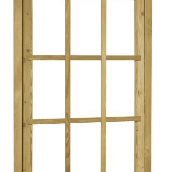 Douglas 9-ruits uitzetraam, 89,8 x 136,3 cm, groen geïmpregneerd.