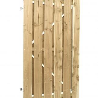 Jumbodeur met slotgat, geschaafd vuren 15 mm op verstelbaar stalen frame 100 x 200 cm, recht verticaal.