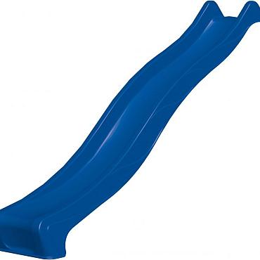 Kunststof glijbaan 290 x 50 cm, 150 cm hoog, blauw.