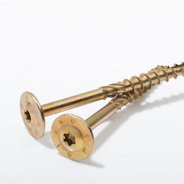 Gebintschroef 8 x 200 mm, geelverzinkt inclusief T40 bitje, doos à 25 st.