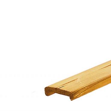 Vuren geschaafde afdeklat plat met sponning (5,2 cm) 1,9 x 7 x 181,5 cm t.b.v. recht en toogscherm, groen geïmpregneerd.