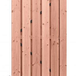 Douglas geschaafde plankendeur op zwart verstelbaar stalen frame, 16 mm, 100 x 190 cm, onbehandeld.