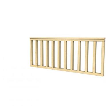 Hekwerk recht vuren type A, 178,5 x 73 cm, kleurloos geïmpregneerd.