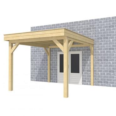 Buitenverblijf aan huis Premium I, vuren, basismodel XL/C, 307x349 cm, kleurloos geïmpregneerd.