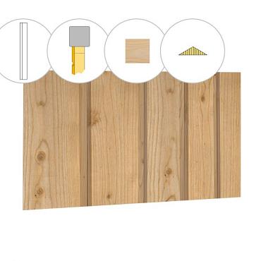 Banddeel vuren enkelzijdige topgevel t.b.v. zadeldak Excellent L, onbehandeld.