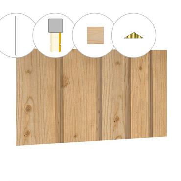 Banddeel plankenset vuren bij topgevel t.b.v. kapschuur Excellent XXL, onbehandeld.