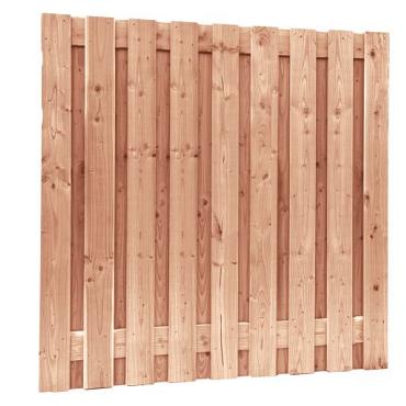 Redvision geschaafd plankenscherm 19-planks 16 mm, 180 x 180 cm, verticaal recht.