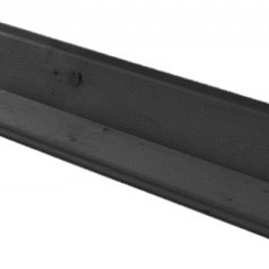 Vuren geschaafd blokhutprofiel 2,8 X 14,5 X 300 cm, zwart gedompeld.