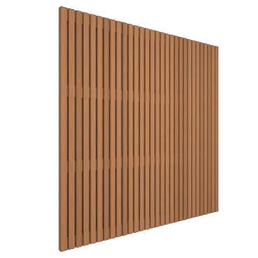 Thermovision Ayous geschaafd latten scherm, recht horizontaal/verticaal, 180 x 180 cm.