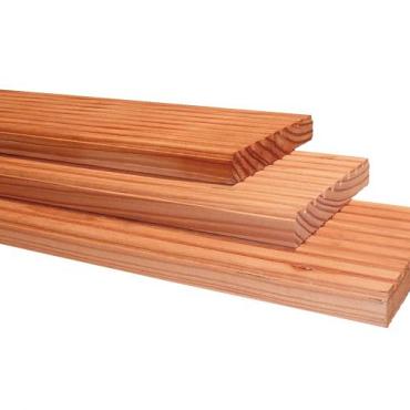 Douglas enkelzijdig geprofileerd dekdeel, 2,5 x 14,5 x 500 cm, onbehandeld.
