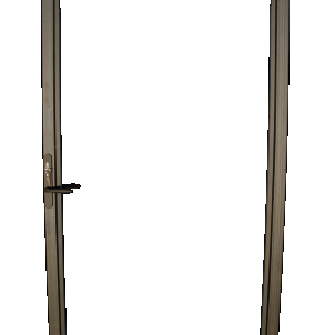 Verstelbaar stalen poortframe 98,5 x 190 cm, inclusief kokerprofiel en slot en beslagset, zwart gepoedercoat.