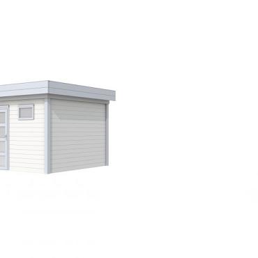 Vuren Topvision Tapuit, 300 x 300 cm, wanden wit en basis lichtgrijs.