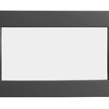 Vuren vast raam met melkglas, 71,2 x 43,8 cm, antraciet gespoten.