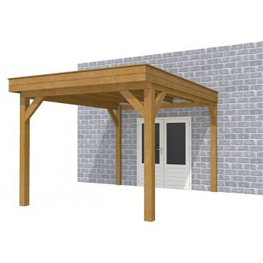 Buitenverblijf aan huis Premium I, douglas, basismodel XXL/C, 307x392 cm, groen geïmpregneerd.