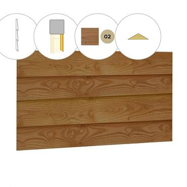 Zweeds rabat plankenset douglas bij topgevel t.b.v. zadeldak Excellent XXL, groen geïmpregneerd.