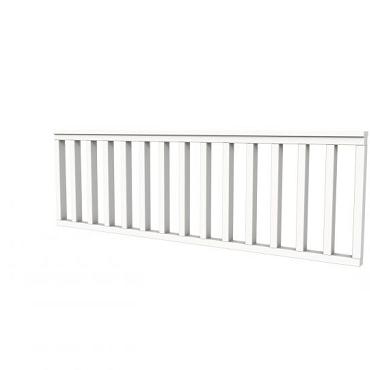 Hekwerk recht vuren type B, 228,5 x 73 cm, wit gespoten.