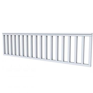 Hekwerk recht vuren type C, 278,5 x 73 cm, lichtgrijs gespoten.