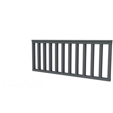 Hekwerk recht vuren type A, 178,5 x 73 cm, antraciet gespoten.