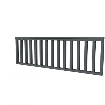 Hekwerk recht vuren type B, 228,5 x 73 cm, antraciet gespoten.