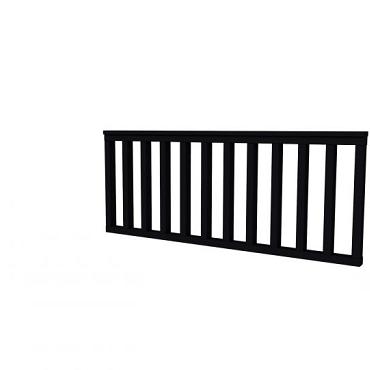 Hekwerk recht vuren type A, 178,5 x 73 cm, zwart gespoten.