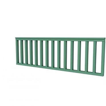 Hekwerk recht vuren type B, 228,5 x 73 cm, jungle groen gespoten.