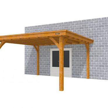 Buitenverblijf aan huis Excellent I, douglas, basismodel XXL/E, 399x392 cm, transparant gespoten.