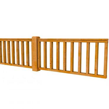 Hekwerk recht douglas type D, 328,5 x 73 cm, transparant gespoten.