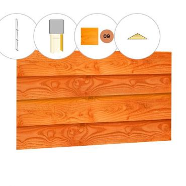 Zweeds rabat plankenset douglas bij topgevel t.b.v. kapschuur Excellent XXL, transparant gespoten.