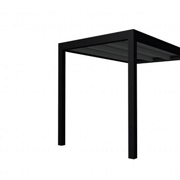 Buitenverblijf plat dak Allure I, vuren, basismodel XL/A, 203x353 cm, antraciet gespoten.