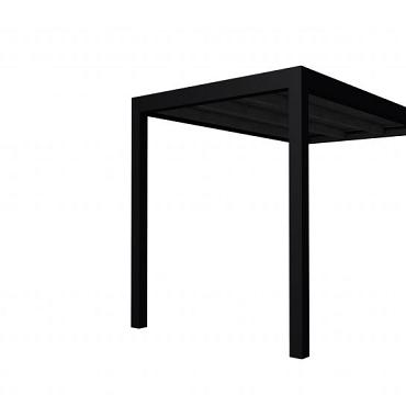 Buitenverblijf plat dak Allure I, douglas, basismodel XL/A, 203x353 cm, zwart geïmpregneerd.