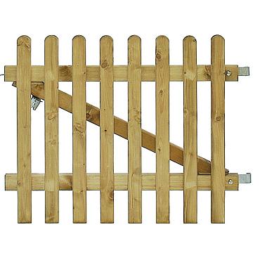 Excellent poort inclusief klinkset, 100 x 80 cm, groen geïmpregneerd.