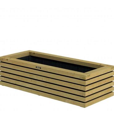 Bloembak Elan 120 Excellent, 120 x 50 x 30 cm, groen geïmpregneerd.