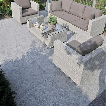 Blue Stone tegel gevlamd & geborsteld 60x60x5 cm.