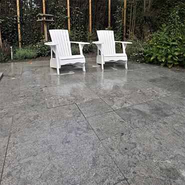 Blue Stone tegel gevlamd & geborsteld 120x60x3 cm.