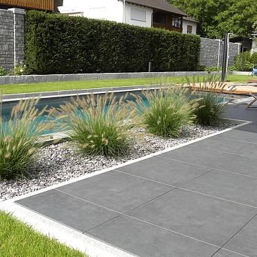 SolidSquare 60x60x3 cm puzzolato nero