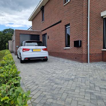 Longstone opritsteen 7 cm grijs/zwart