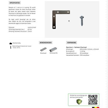 Structusol Inox-L tbv traptreden of randen incl. bevestigers