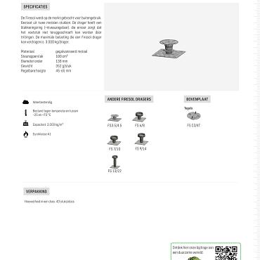 Firesol stelvoet FS4.5/6 verz. staal bereik 4.5 - 6 cm