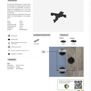 Structusol voegstuk C2X kruis voeg 2 mm