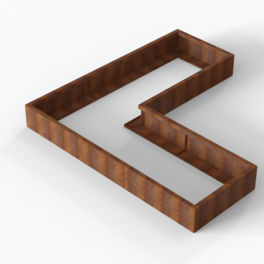 Bloembak Module+ L-vorm 90x240x240x28 cm