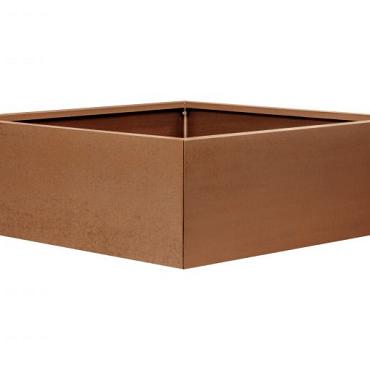 Bloembak vlak - CORTEN 120x120x60