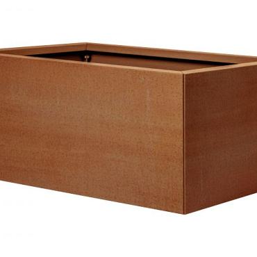 Bloembak vlak-  CORTEN 60X90X40