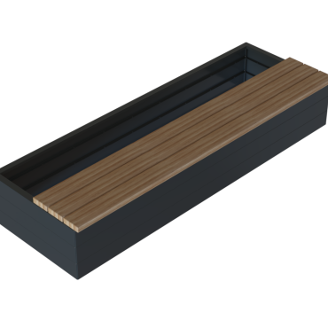 Zitbank | Recht | Grenen Waxedwood | 270x45,5 cm